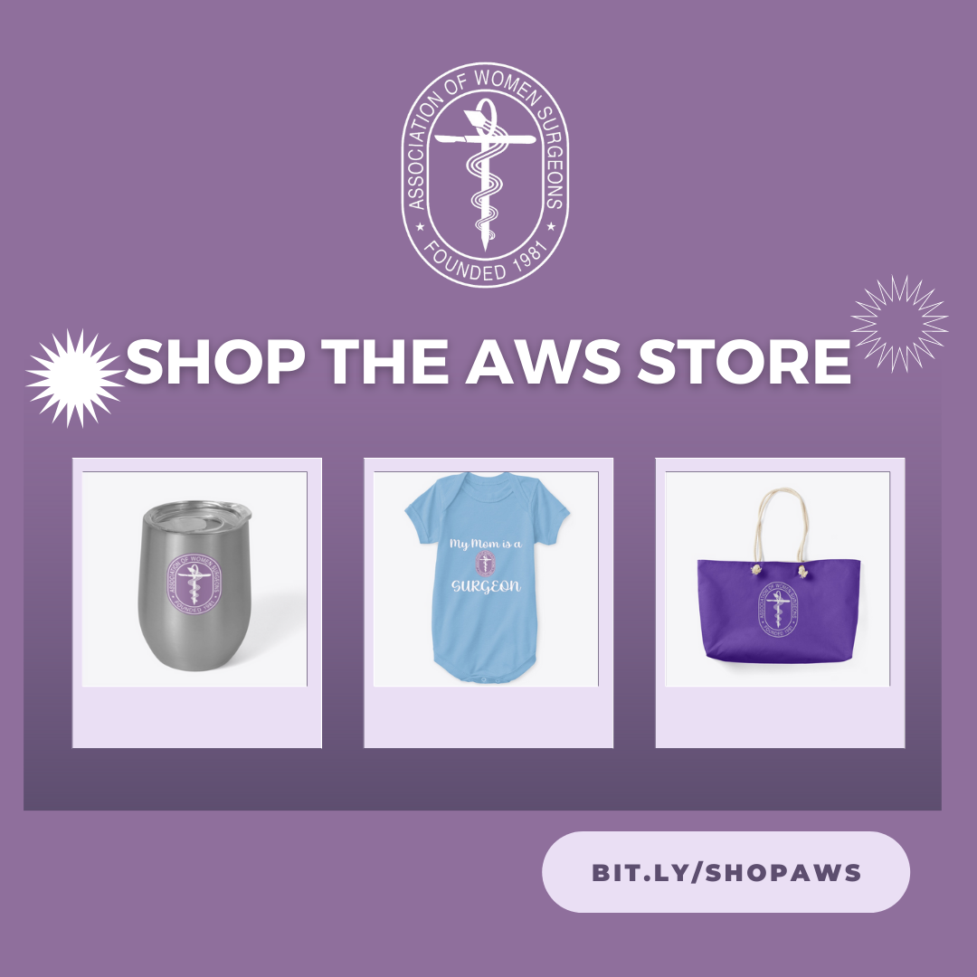 Graphic with AWS logo, image of an AWS wine glass, onesie, and bag, and the words "Shop the AWS Store" and "Bit.ly/shopaws"