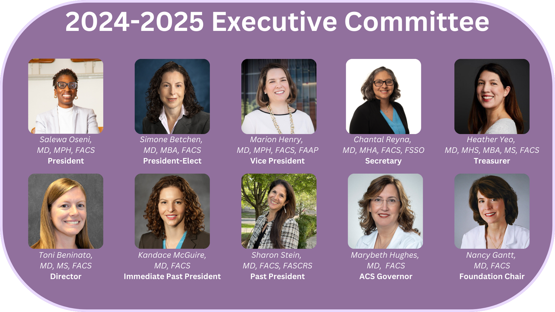 2024-2025 Executive Committee Photos